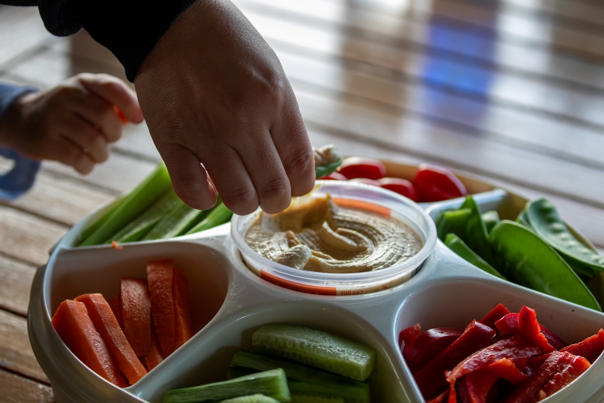 Gezonde snacks voorbereiding in ons team